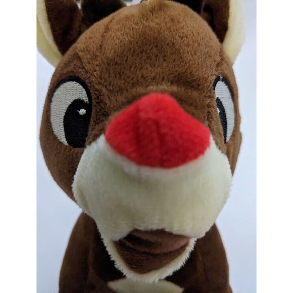 Rudolph The Red Nose Reindeer Plush Stuffed Dog Pet Toy New Christmas Gift - Picture 5 of 5